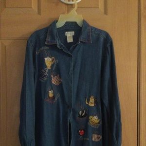 Bobbie Brooks Coffee/tea Denim Shirt